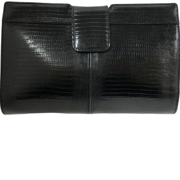 Yves Saint Laurant (YSL) Black Leather Clutch w/COA. EUC! - Picture 2 of 16